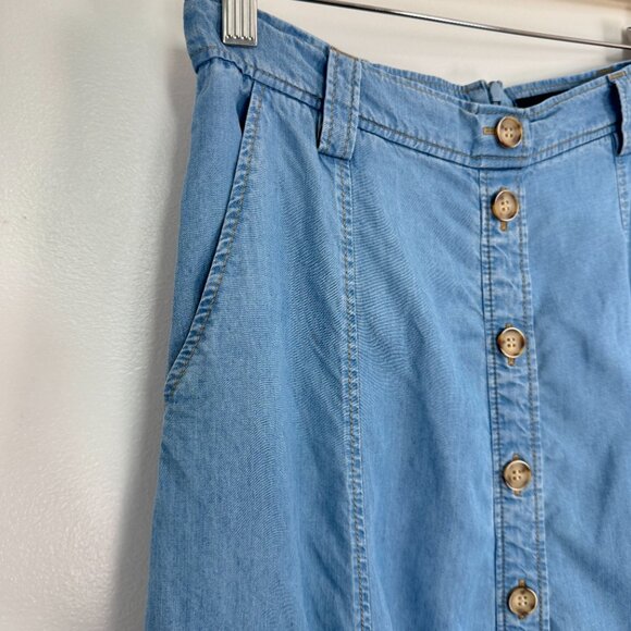 Pre-Loved GARDEUR Button Down Denim Maxi Skirt - Size 6 US - Picture 4 of 10